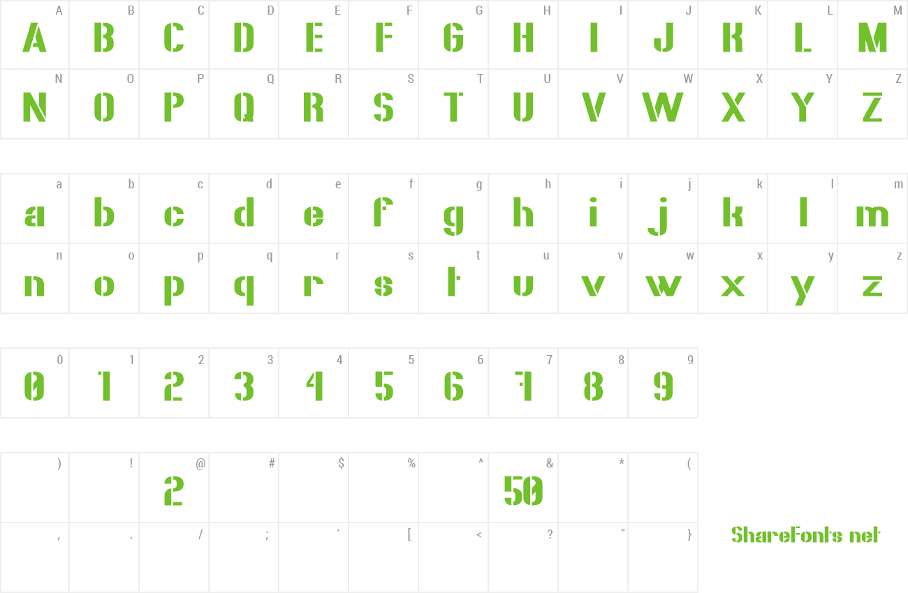 Font 50 Blizzards preview